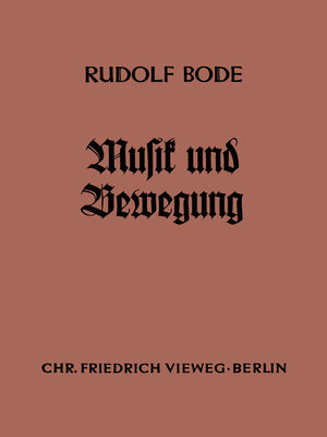 cover image of Musik und Bewegung